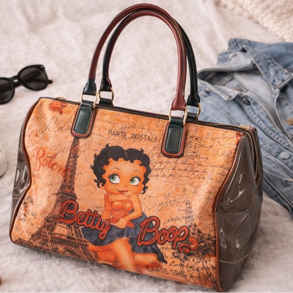 Betty Boop Satchel with Brown and Black Accents